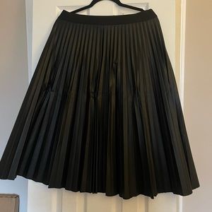 Rachel Zoe ribbed pleather skirt